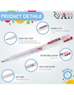 Set de 24 Bolígrafos de Gel Retráctiles VaOlA ART Multicolor 2