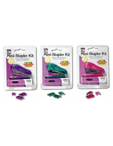 Kit de Mini Grapadora Charles Leonard 6 Unidades con 1000 Grapas Kit de Mini Grapadora Charles Leonard 6 Unidades con 1000 Grapas