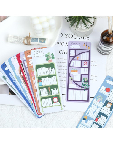 120 Marcadores de Libros Doble Cara Funseeya - Papel Premium