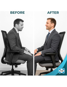 Cojín de Asiento Viscoelástico Sealy - Alivio Coccix y Espalda 2