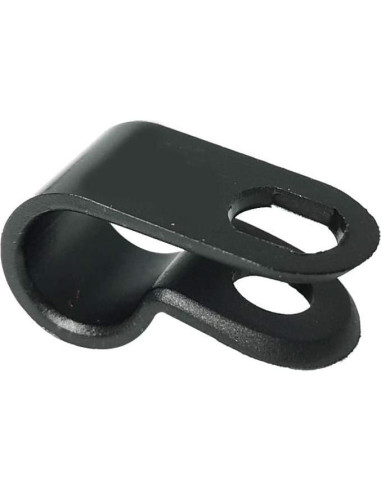 Clip de Cable Tipo R Alamic 6.35 mm Nylon 50 Pcs con Tornillos