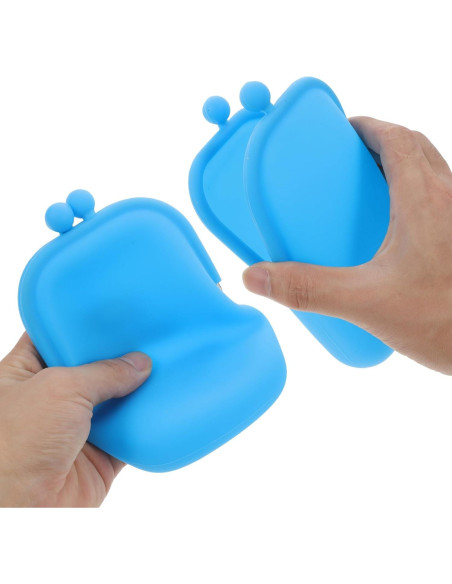 Monedero de Silicona Abaodam 16.5x12cm Azul Mini Femenino Monedero de Silicona Abaodam 16.5x12cm Azul Mini Femenino