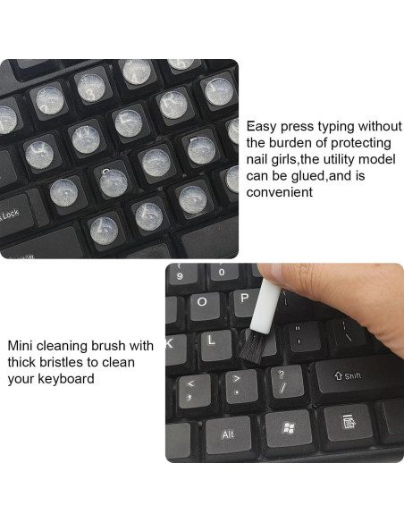 Calcomanías de Teclado Elevadas CKANDAY 128 Pcs Silicona Calcomanías de Teclado Elevadas CKANDAY 128 Pcs Silicona