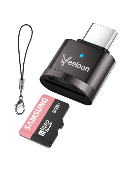 Lector de Tarjeta Micro SD Tipo C Veeloon 104MB/s Portátil Lector de Tarjeta Micro SD Tipo C Veeloon 104MB/s Portátil