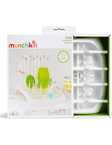 Estante de Secado Plegable Munchkin para Biberones - Blanco/Grey