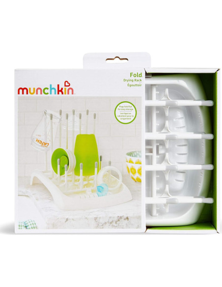 Estante de Secado Plegable Munchkin para Biberones - Blanco/Grey Estante de Secado Plegable Munchkin para Biberones - Blanco/Grey