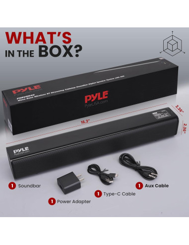 Barra de Sonido Pyle PSBVSN40 con Bluetooth y USB
