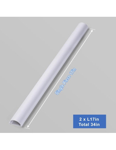 Cubierta de Cables ZhiYo 86cm Blanca para 2-4 Cables