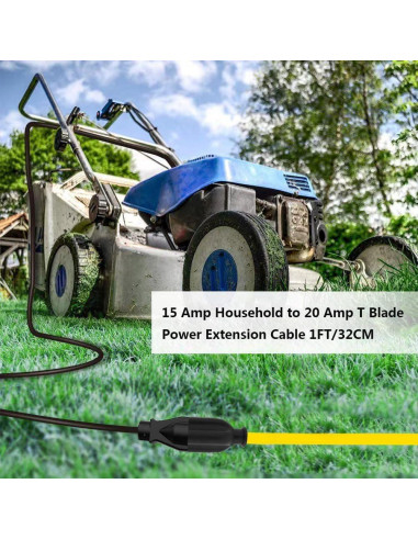 Adaptador de Enchufe AC 12AWG Siawclub 15A a 20A 32cm