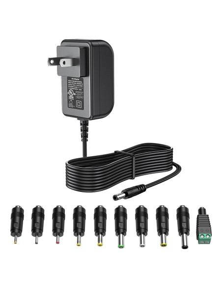 Fuente de Alimentación DONYOIE 15V 2A 30W Regulada con 10 Conectores Fuente de Alimentación DONYOIE 15V 2A 30W Regulada con 10 Conectores