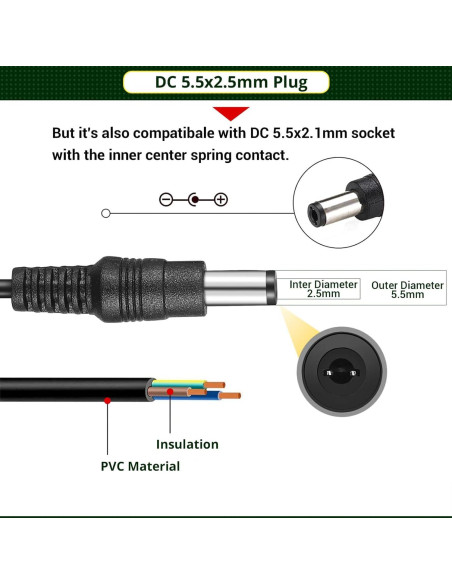 Adaptador de Corriente DC 5V 2A Facmogu - 2 Paquete Adaptador de Corriente DC 5V 2A Facmogu - 2 Paquete