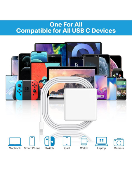 Cargador Rápido USB C 118W Feedyor para MacBook Pro/Air Cargador Rápido USB C 118W Feedyor para MacBook Pro/Air