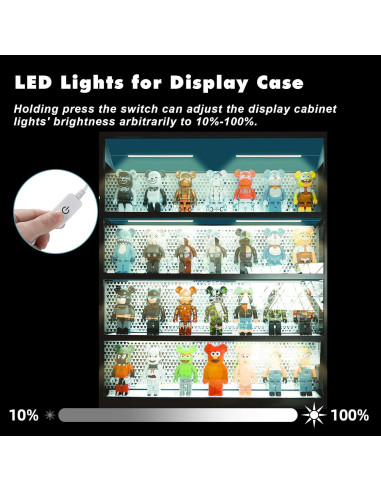 Iluminación LED para Estanterías JUSJUBR 4 Piezas 30.48cm 4000K
