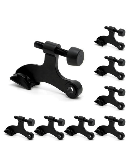 Paquete de 8 Topes de Puerta Ajustables SUNTAI Negro Mate Paquete de 8 Topes de Puerta Ajustables SUNTAI Negro Mate
