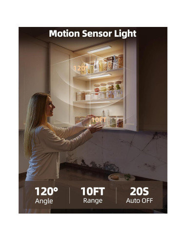 Paquete de 4 luces LED AMETHEUS con sensor de movimiento 30cm