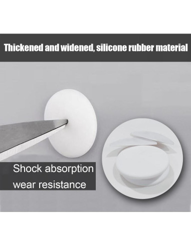 Topes de puerta Muzioiernsu 6 Pcs Silicona Blanca 5 cm