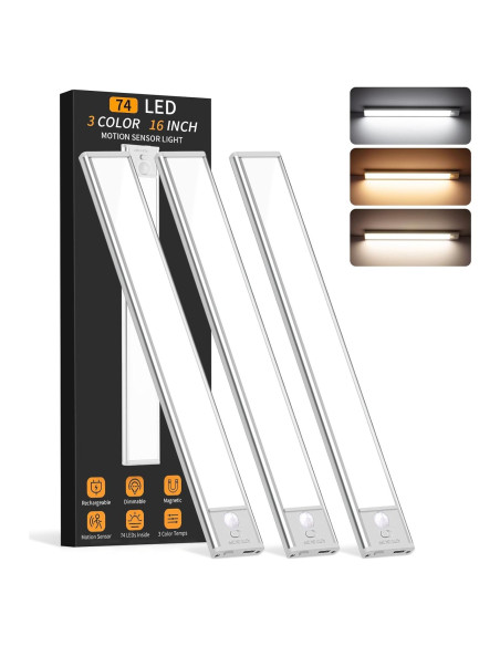 Luces Bajo Gabinete Inalámbricas KYEKIO 74 LED 40.64cm 3P Luces Bajo Gabinete Inalámbricas KYEKIO 74 LED 40.64cm 3P