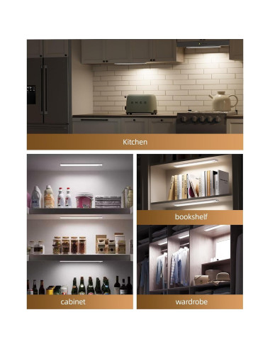 Paquete de 4 luces LED AMETHEUS con sensor de movimiento 30cm