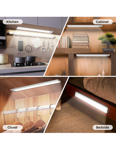 Luces Bajo Gabinete Inalámbricas KYEKIO 74 LED 40.64cm 3P