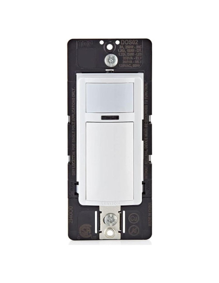 Interruptor de Luz con Sensor de Movimiento Leviton DOS02-LW, Blanco, 2A Interruptor de Luz con Sensor de Movimiento Leviton DOS02-LW, Blanco, 2A