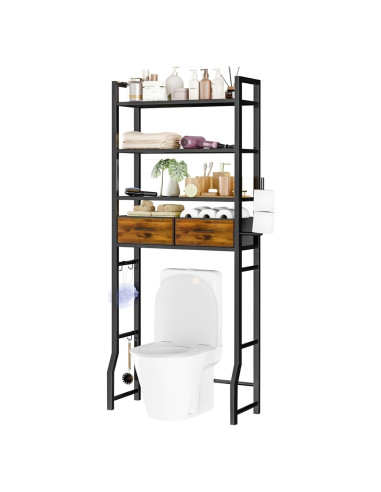 Estante sobre el Inodoro Simple Trending ST68709-BK 4 Niveles