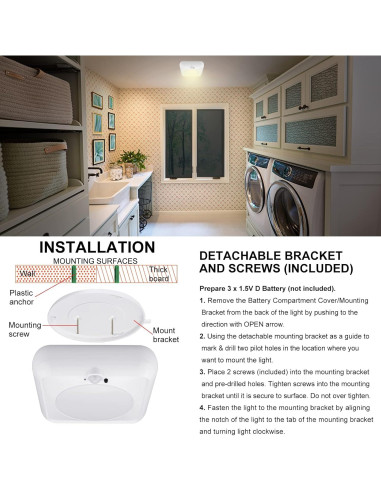Luz LED con Sensor de Movimiento BIGMONAT 250 Lúmenes RGB