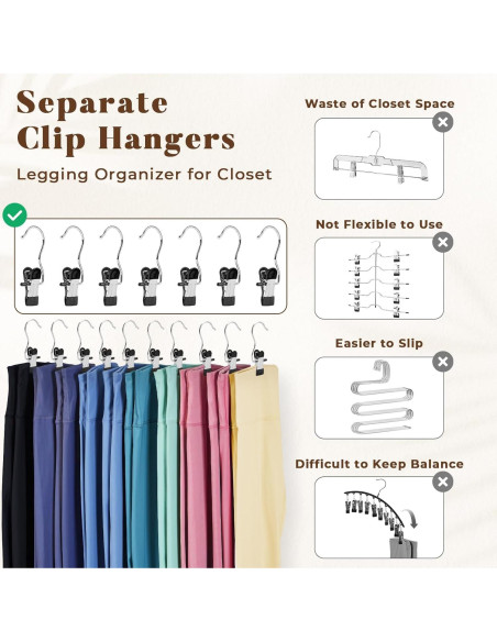 Organizador de Closet HOUSE DAY - 20 Perchas de Metal con Clips Organizador de Closet HOUSE DAY - 20 Perchas de Metal con Clips