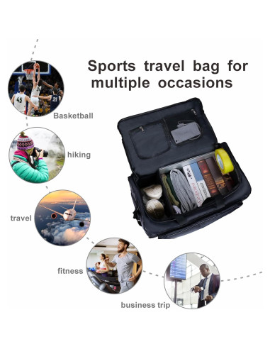Bolsa de Viaje para Zapatillas Impermeable Negro - 4 Pares