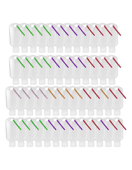 50 Botellas de Plástico Transparente 50ml Besitek a Prueba de Fugas 50 Botellas de Plástico Transparente 50ml Besitek a Prueba de Fugas