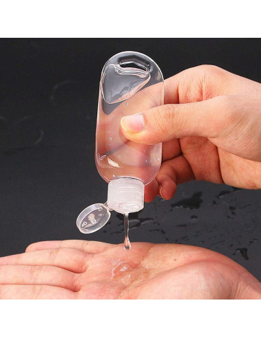 50 Botellas de Plástico Transparente 50ml Besitek a Prueba de Fugas