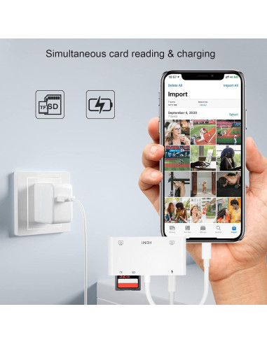 Adaptador HDMI 6 en 1 INVERSE NET para iPhone y iPad