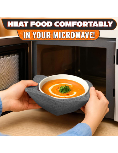 Soportes para Tazones de Microondas LIBERHAUS 4 Pcs Gris 19 cm Soportes para Tazones de Microondas LIBERHAUS 4 Pcs Gris 19 cm