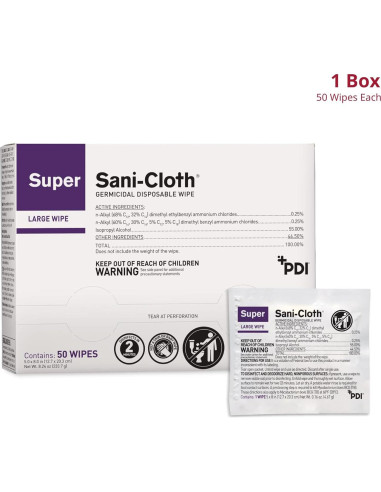 Toallitas Germicidas Desechables Super Sani-Cloth 50 Unidades