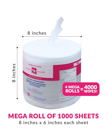 Toallitas Húmedas Desinfectantes Wipes4Health 4000 Unidades Toallitas Húmedas Desinfectantes Wipes4Health 4000 Unidades