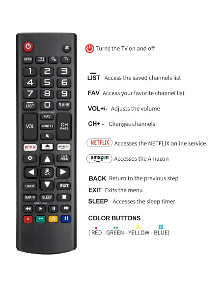 Control Remoto Universal LG AKB75095307 para TV Smart LCD LED 3D Control Remoto Universal LG AKB75095307 para TV Smart LCD LED 3D