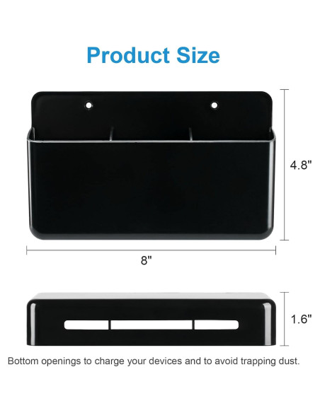 Soporte de Pared Ajustable Zaigelai para Control Remoto Negro Soporte de Pared Ajustable Zaigelai para Control Remoto Negro