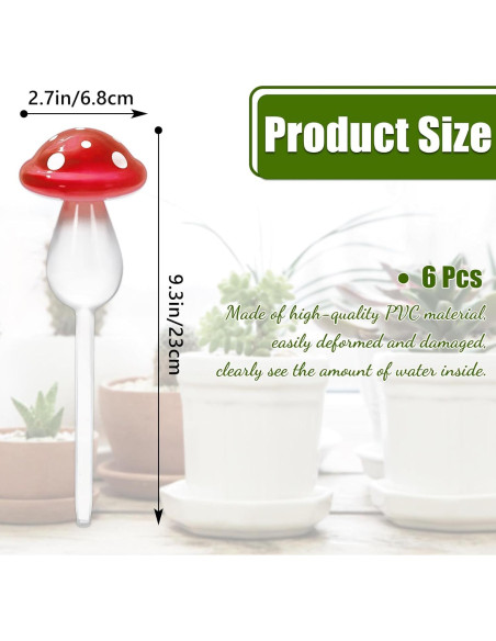 6 Esferas de Riego Automático de Vidrio JarThena para Plantas 6 Esferas de Riego Automático de Vidrio JarThena para Plantas