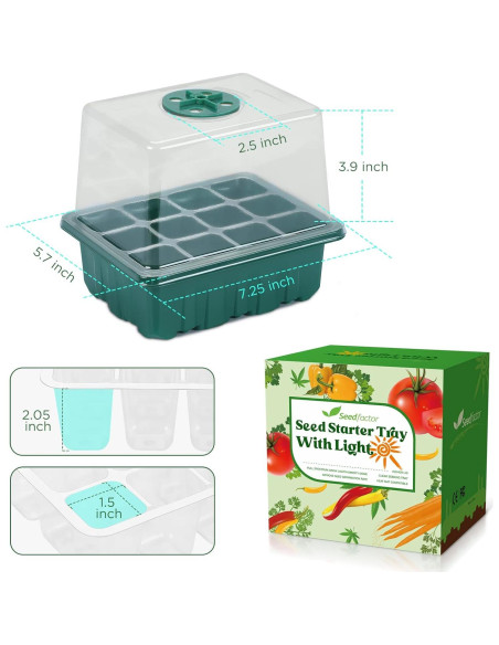 Kit de Inicio de Semillas Seedfactor con Luz de Crecimiento 6PCS Kit de Inicio de Semillas Seedfactor con Luz de Crecimiento 6PCS