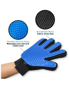 Guantes de Acicalamiento Pets First para Perros y Gatos 22.86x8.13cm 2