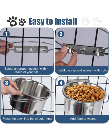 Tazones de Acero Inoxidable para Perros Wrifazaly - Paquete de 2