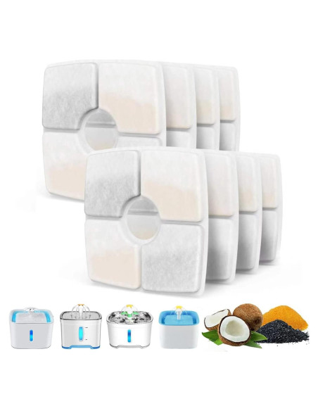 Filtros de Reemplazo SAMANIJA para Fuente de Agua 8 Paquetes 2.5L Filtros de Reemplazo SAMANIJA para Fuente de Agua 8 Paquetes 2.5L