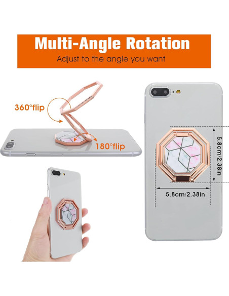 Soporte para Anillo de Teléfono GEEHUA Oro Rosa Ajustable Soporte para Anillo de Teléfono GEEHUA Oro Rosa Ajustable
