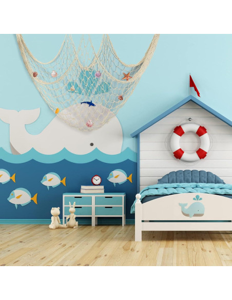Red de Pesca Decorativa Aodaer 6 Piezas 1x2m Algodón Red de Pesca Decorativa Aodaer 6 Piezas 1x2m Algodón