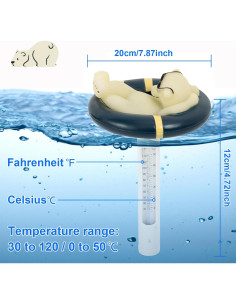 Termómetro Flotante de Piscina Prasburr Oso Polar 19.1cm 2