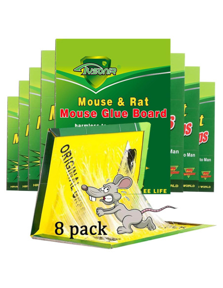 Trampas de Pegamento para Ratones Tysonir - 8 Unidades Ecológicas Trampas de Pegamento para Ratones Tysonir - 8 Unidades Ecológicas