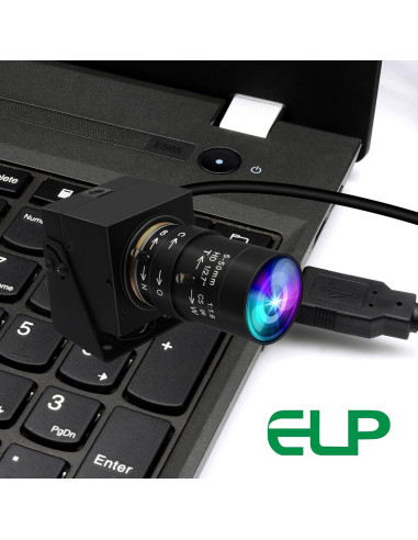 Cámara Web USB ELP 5MP 10X Zoom 1440P Alta Velocidad