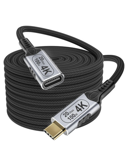 Cable de Extensión USB-C 3.2 BAWIOFIAU 5M 20Gbps 100W 4K Cable de Extensión USB-C 3.2 BAWIOFIAU 5M 20Gbps 100W 4K