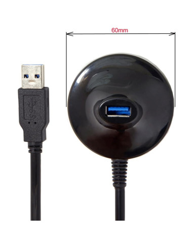 Cable de Extensión USB 3.0 xiwai Tipo-A Macho a Hembra 0.8m