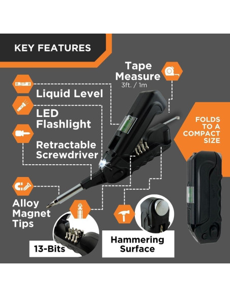 Kelvin Tools - Destornillador Urbano 17 en 1 Compacto Kelvin Tools - Destornillador Urbano 17 en 1 Compacto