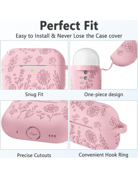 Funda Protectora Hamile para AirPods Pro 2da/1ra Gen Rosa Funda Protectora Hamile para AirPods Pro 2da/1ra Gen Rosa